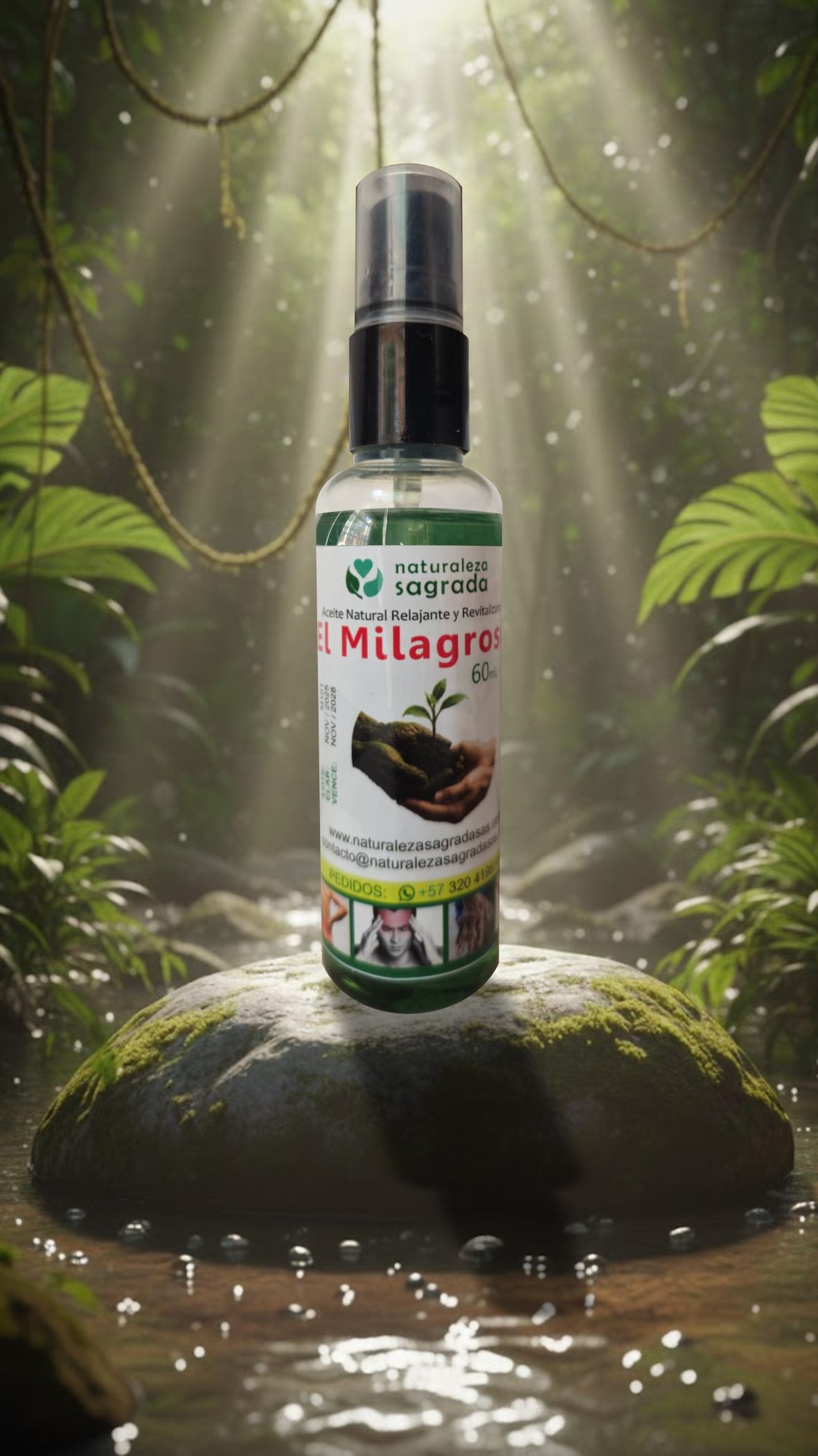 Aceite El Milagroso producto natural artesanal