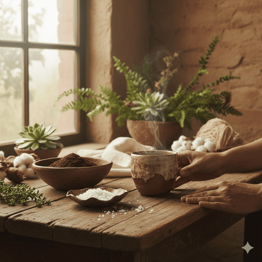 Receta tradicional con café y sal para la aspereza en la garganta