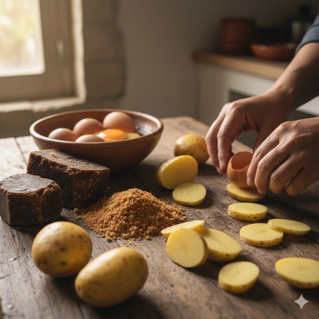 Preparación Tradicional a Base de Papa y Panela