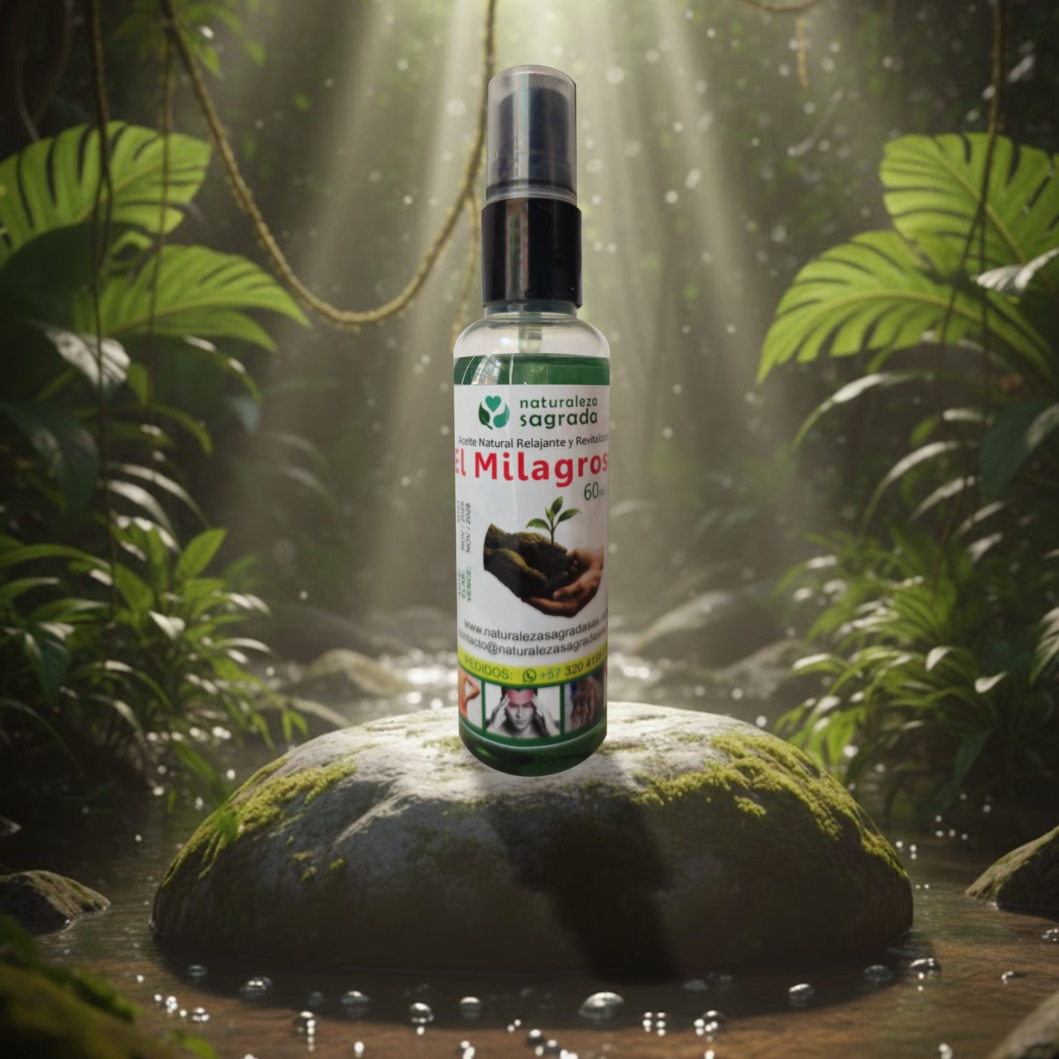 Aceite El Milagroso producto natural artesanal